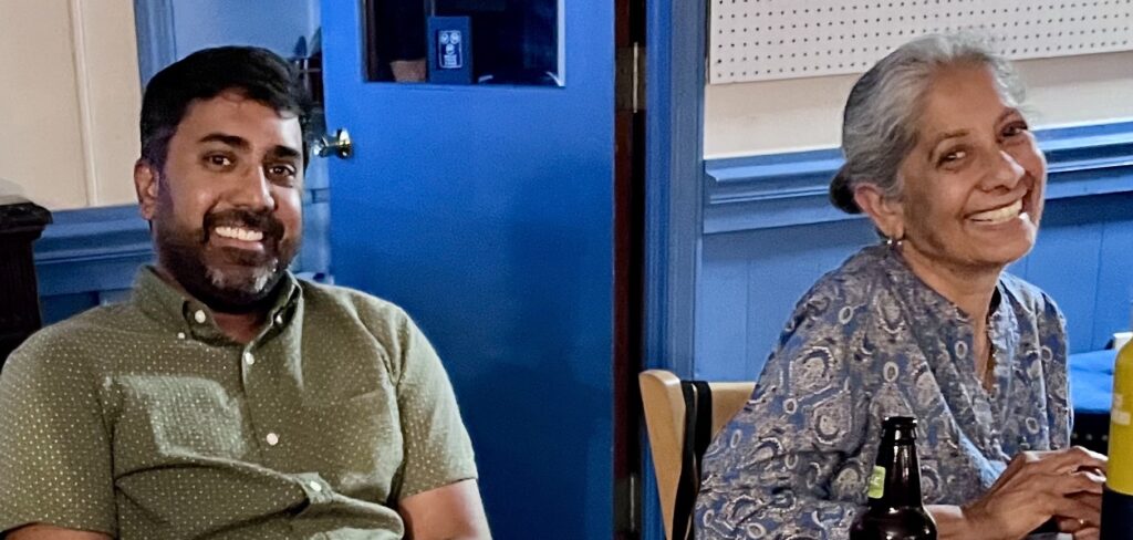 Nilanka and his mother, Nilmani Seneviratne, at GROW in Columbia